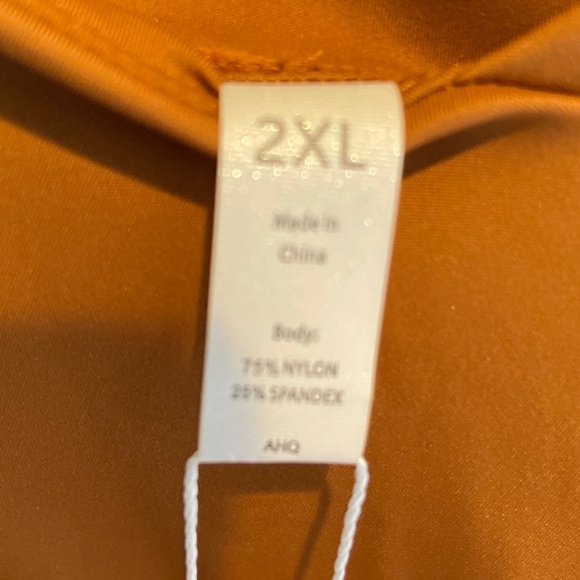 NWT Lemonsky Flare Yoga Pants w/ Crossover Waist, Brown and Purple, 2X - Picture 5 of 9